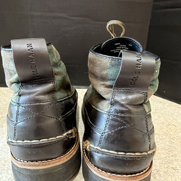 Cole Haan Camo Boots Grand.OS Pinch Rugged Brown Green Men\'s Size 12M